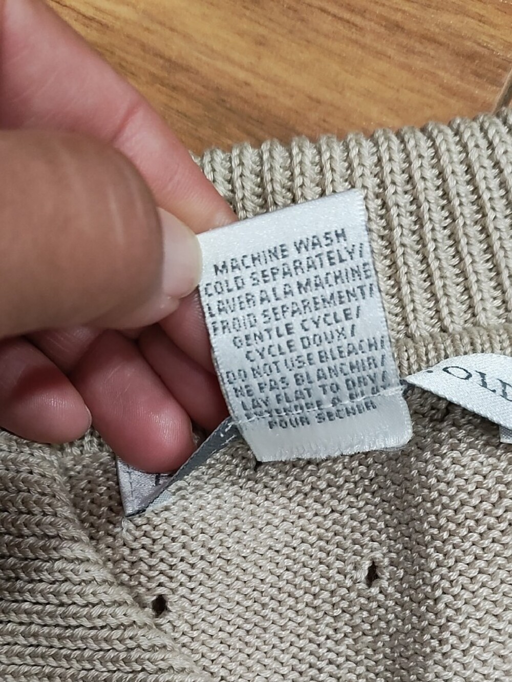 Ballinger Gold Cream Short-Sleeve Button-Up Knit Sweater - Picture 3 of 9